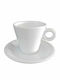Lukanda Optik Σετ Φλιτζάνια Καφέ από Πορσελάνη Λευκά 230ml 6τμχ