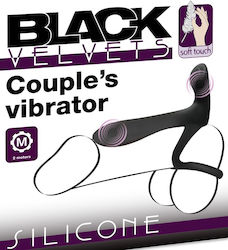 You2Toys Black Velvets Couble's Vibrator με Dildo 14cm και Δόνηση σε Μαύρο Χρώμα