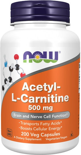 Now Foods Acetyl L-Carnitine 500mg 200 veg. caps