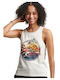 Ovin Vintage Narrative Women's Athletic Blouse Sleeveless White