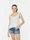 Superdry Ovin Vintage Damen Sommerliche Bluse Ärmellos Weiß