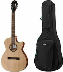 Harley Benton Elektro-Klassik Gitarre 4/4 C-40S CE Fall-Set Natürlich