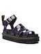 Dr. Martens Blaire Leather Women's Flat Sandals In Purple Colour