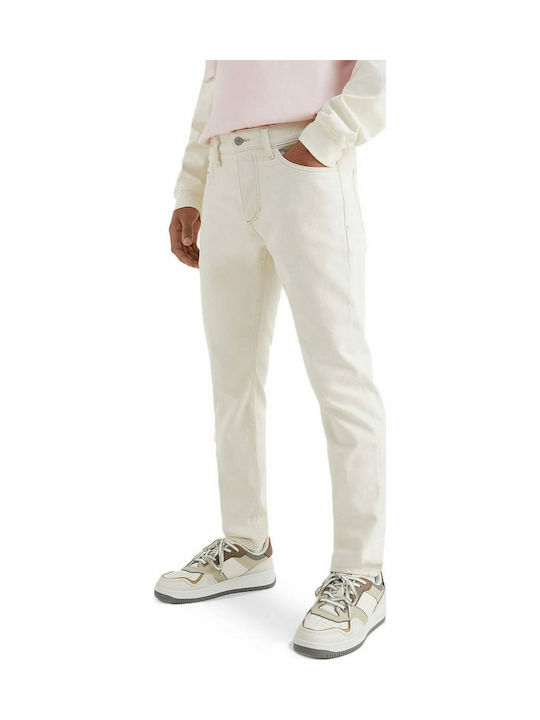 Men's Jeans Pants with Relaxed Fit Beige