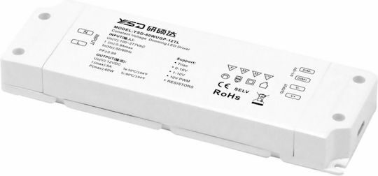 Yanshuoda Dimmable LED Power Supply IP20 Power 60W with Output Voltage 12V