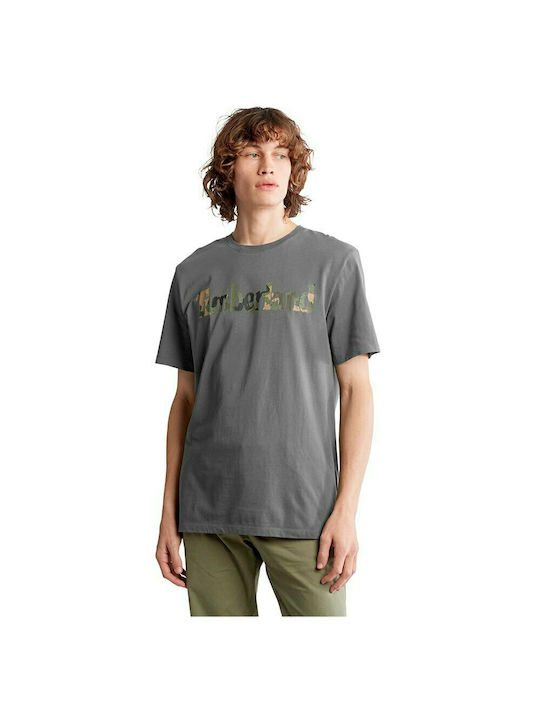Timberland Ανδρικό T-shirt Γκρι με Λογότυπο