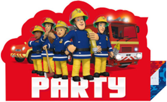Amscan Invitations 120755 8pcs 99012184Party Invitations Sam the Firefighter 8pcs
