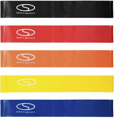 SMJ Sport Resistance Bands Set 5pcs Multicolour