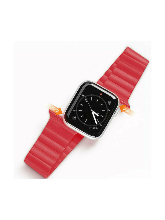 Dux Ducis Magnetic Λουράκι Σιλικόνης Κόκκινο (Apple Watch 42/44/45mm)