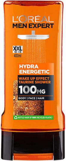L'Oreal Paris Men Expert Hydra Energetic Gel de Duș pentru Bărbați cu Glicerină Hidratant 400ml