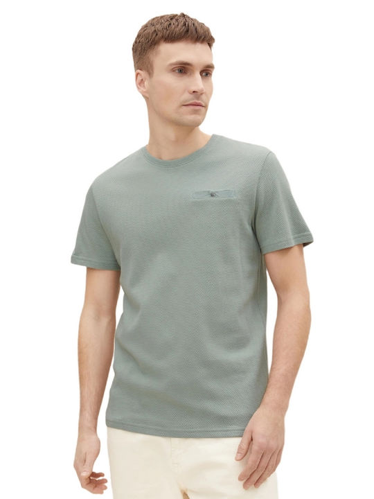 Tom Tailor Herren T-Shirt Kurzarm Grün