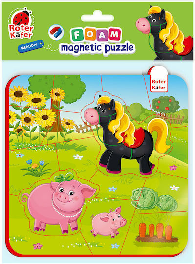 Παιδικό Puzzle Άλογο και Γουρουνάκι για 3+ Ετών 17pcs Roter Kafer