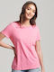 Superdry Damen Sportlich T-shirt Rosa