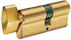 Domus Zylinderschloss 60mm (30-30) mit Knauf Gold