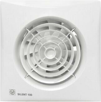 S&P Silent-100 CZ Wall-mounted Ventilator Bathroom 99mm White