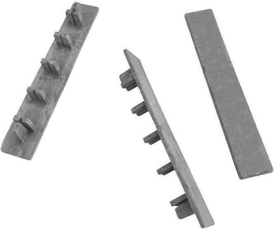 Showood WPC Cap for Garden Flooring Light Grey 15x2.5cm