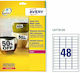 Avery 1200 Self-Adhesive Rectangular A4 Labels 45.7x21.2mm