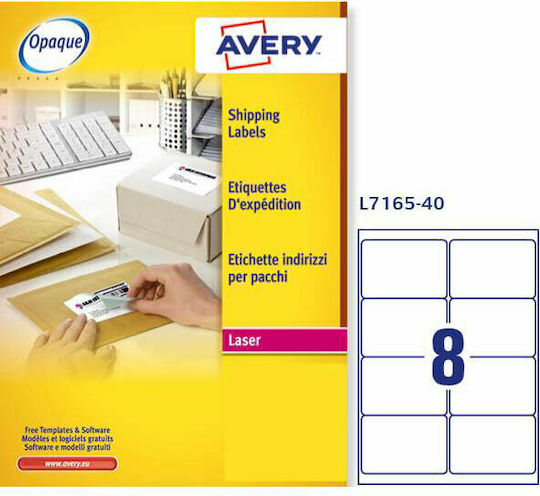 Avery 320 Self-Adhesive Rectangular A4 Labels 99.1x67.7mm