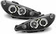 Sonar Front Lights Angel Eyes Peugeot 206 Set of 2 Pieces