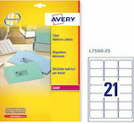 Avery 525 Αυτοκόλλητες Ετικέτες Α4 Ορθογώνιες 63.5x38.1mm