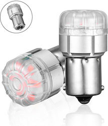 NovSight Lampen Auto & Motorrad BA15S LED Rot 12V 9W 2Stück