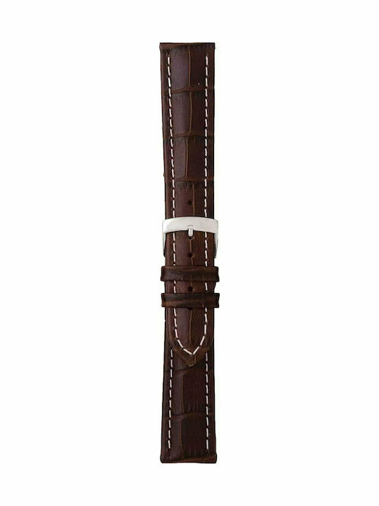 Morellato Plus Δερμάτινο Λουράκι Καφέ 20mm