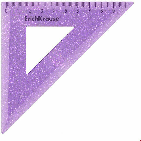ErichKrause Triunghi Geometric Transparent 9cm cu sclipici