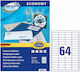 Avery 6400 Etichete autoadezive A4 Dreptunghiulare 48.5x16.9mm