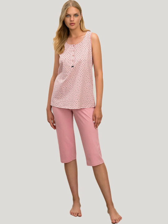 Vamp Damen Pyjama-Set Rosa