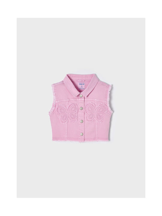 Mayoral Kids Casual Jacket Sleeveless short Pink