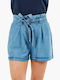 Superdry Paperbag Women's Jean Shorts Blue