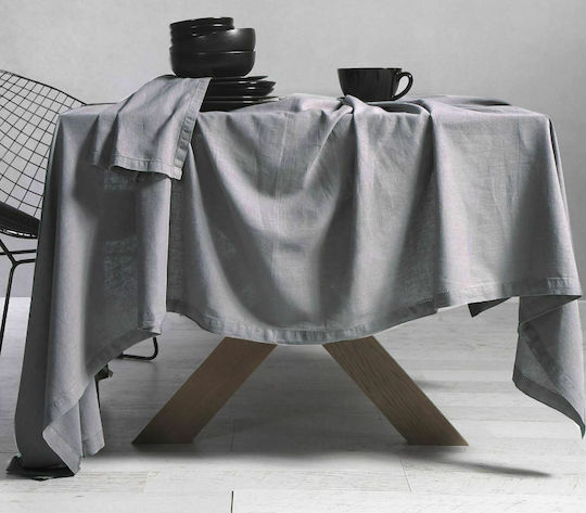 Nef-Nef Homeware Cotton-Linen Silver 150x300εκ.