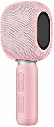 Andowl Μικρόφωνο Karaoke Ασύρματο KMC500 Ροζ