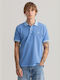 Gant Ανδρικό T-shirt Polo Γαλάζιο