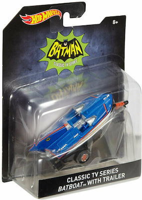 Hot Wheels Batman Batboat With Trailer Bărcuță pentru 7++ Ani