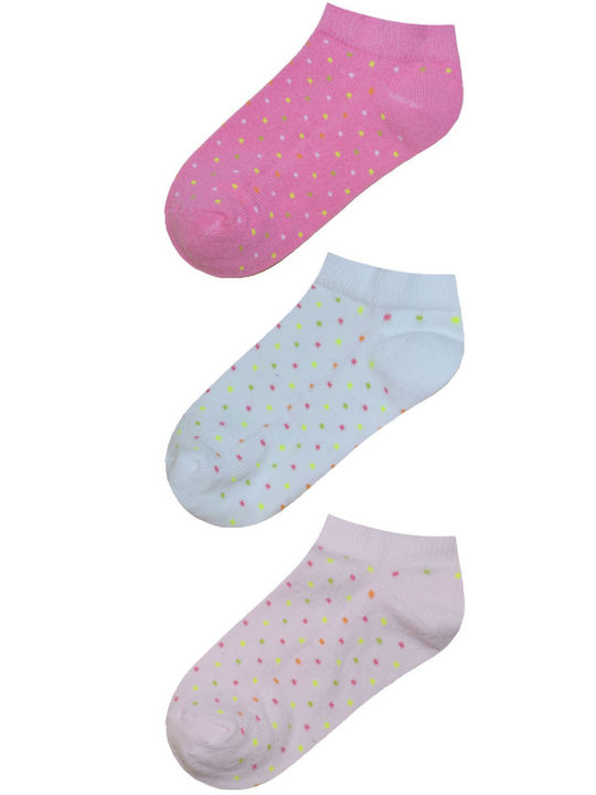 Energiers Girls 3 Pack Ankle Socks Multicolour