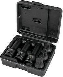 JBM Long Socket Pneumatic with Motor Spline and Socket 1/2'' Set 6pcs