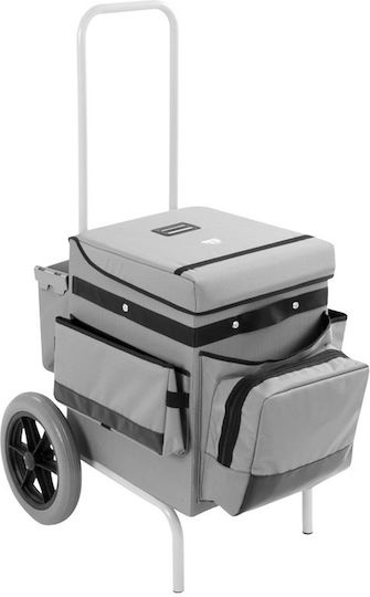 TTS Cleaning Hotel Housekeeping Cart with Dimensions W72xD49xH104cm. Gray 1pcs