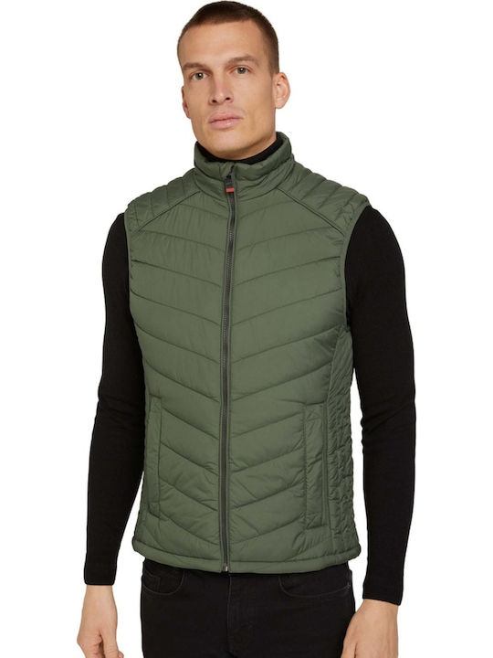 Tom Tailor Безръкавно Яке Puffer Олива