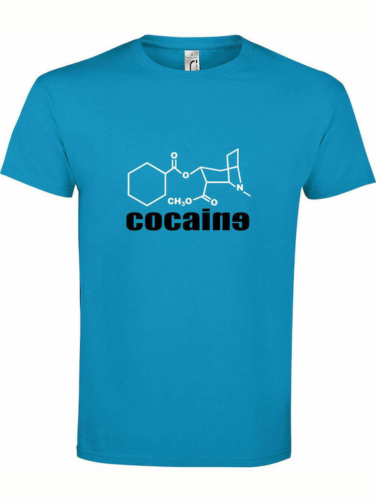 T-shirt Unisex " Cocaine Molecule ", Aqua