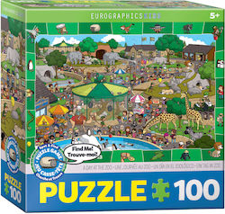 Παιδικό Puzzle A Day in the Zoo για 5+ Ετών 100pcs Eurographics