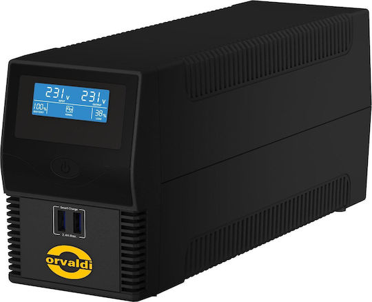 Orvaldi ID800CH UPS Line-Interactive 800VA 480W με 2 Schuko Πρίζες