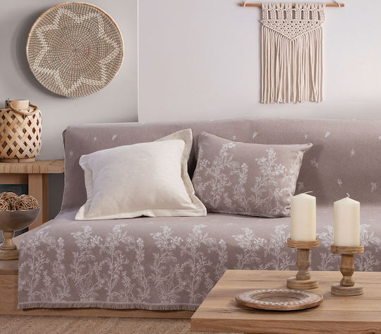 Nef-Nef Homeware Salvia Покривка За Двуместен Диван Жакард 170x250см Бежово / Екрю