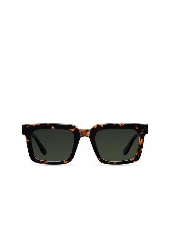 Meller Taleh Sunglasses with Tigris Olive Tartaruga Plastic Frame and Green Polarized Lens TA-TIGOLI