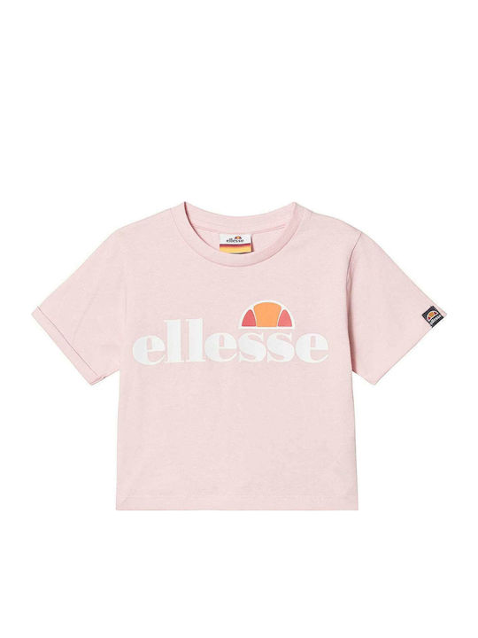 Ellesse Παιδικό Crop Top Κοντομάνικο Ροζ Nicky