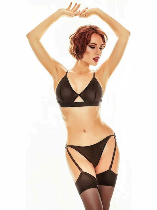 Anais Apparel Underwear Set with Bra & String Black / Black Exceed