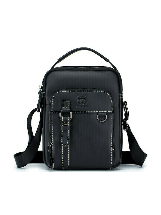 DJB-300 Leder Herrentasche Schulter / Crossbody Schwarz