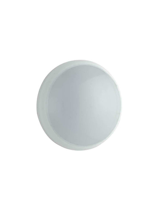 Fan Europe Eterna Κλασική Πλαστική Πλαφονιέρα Οροφής με Ενσωματωμένο LED σε Λευκό χρώμα 23.5cm