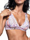 Bikini Τριγωνάκι B Cup με Ενίσχυση Floral Λιλά