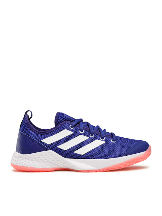 adidas Courtflash Women's Tennis Shoes for All Courts Legacy Indigo / Cloud White / Acid Red